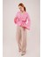 Üçaymoda Ön Bağlamalı Volan Kol Pembe Bluz 3