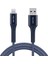 C65 Mfi Lightning To Usb-A 12W Örgülü Hızlı Şarj ve Data Kablosu 2.1m Navy 1