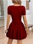 Bozz&bozz Collection Kadın Trend U Yaka Balon Etek Mini Elbise 3