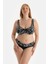 Beyaz-Siyah Yüksek Bel Bikini Alt 4