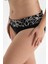 Beyaz-Siyah Yüksek Bel Bikini Alt 5