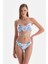 Beyaz-Mavi Yüksek Bel Bikini Altı 4