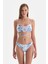 Beyaz-Mavi Yüksek Bel Bikini Altı 5