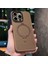 Apple iPhone 15 Pro Max Uyumlu Kılıf Zebana Best Karbon Fiber Kılıf (Kablosuz Şarj Destekli) Kahverengi 1