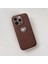 Apple iPhone 15 Pro Max Uyumlu Kılıf Zebana Velvix Silikon Kılıf Kahverengi 2