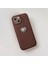 Apple iPhone 15 Plus Uyumlu Kılıf Zebana Velvix Silikon Kılıf Kahverengi 2