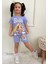 Pjkskt Barbie Desenli Lila Şortlu Kız Çocuk Kısa Kol Takım 7565-L 1