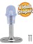 Kapı Stoperi Tamponu Krom 8 cm Metal Kapı Durdurucu Tutucu Kapı Stopu Silikonlu 2