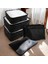 Lüks 7 Parça Bavul Dolap Eşya Düzenleyici Pencereli Organizer Set, Siyah 1