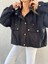 4s Women Kadın Iri Cepli Reglan Kol Kapüşonlu Oversize Ince Mont 2