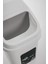5 Litre Çöp Kutusu Beyaz Pratik Kapak Banyo Mutfak Ofis Çalışma Masası Kapı Önü Çöp Kovası Beyaz W: 215 - I: 150 - H: 315 mm 3
