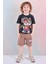 Pjkskt Cool Ayıcık Desenli Bej Şortlu Erkek Çocuk Kısa Kol Takım 7627-B 1