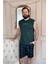 Yeşil Power Baskılı Sıfır Kol Şortlu Erkek Pijama Takımı 4