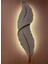 Tüy Aplik Ledli Pilli Dekoratif Duvar Aydınlatma - Şık Ve Modern Tasarım - (60*16 CM) 4