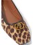 Chelsea Leopar Desenli Kare Burun Balerin Ayakkabı 4