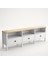 Venezia 3 Çekmece 3 Bölmeli Ahşap Ayaklı Tv 150 cm Tv Ünitesi - Minifiksli - Wood Beyaz 5