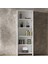 Venezia Premium Ahşap Ayaklı 5 Raflı Kitaplık - Wood Beyaz 2