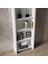 Venezia Premium Ahşap Ayaklı 5 Raflı Kitaplık - Wood Beyaz 4