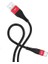 Dm SL003 USB To Type-C 3A Hızlı Şarj ve Data Kablosu Siyah 1.2 Metre 1