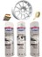 Parlak Beyaz Sprey Jant Boyama Seti+Vernik+Astar 500 Ml. 1
