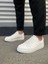 JY166 Prestige Bağcıklı Cilt Kapitone Desenli Erkek Günlük Sneaker Ayakkabı Cbt - Beyaz 2