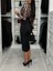 Kadın Dijital Baskılı Full Likralı Kristal Örme Kumaş Drape Detaylı Yırtmaç Dekolteli Midi Boy Elbise 3