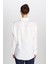 Loose Fit Rahat Kesim Beyaz Gömlek 5