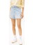 Yüksek Bel Mom Fit Indigo Kadın Denim Şort DW0DW200851A5 2