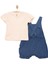 Yenidoğan Tıny Flowers Kot Şort Salopet - Tshirt Takım Kız Bebek 2