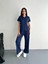 Osy Modal Yumuşak Dokulu Kumaş Kısa Kollu Yakalı T-Shirt Pantalon Ikili Takım- Lacivert 3