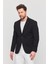 3115 Erkek Gri Esnek Likralı Pamuk Karışımlı Slim Fit Ilkbahar-Yaz Spor Blazer Ceket 4