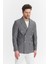 Vitao Erkek Bej Italyan Çizgili Kruvaze Yarım Astarlı Slim Fit Spor Blazer Ceket 1