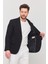 3115 Erkek Gri Esnek Likralı Pamuk Karışımlı Slim Fit Ilkbahar-Yaz Spor Blazer Ceket 3