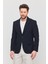 3115 Erkek Gri Esnek Likralı Pamuk Karışımlı Slim Fit Ilkbahar-Yaz Spor Blazer Ceket 3