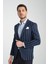Adora Erkek Lacivert Bordo Italyan Çizgili Slim Fit Mono Yaka Esneyen Kumaş Blazer Ceket 3
