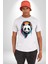 Kulaklıklı Tatlı Havalı Panda Kadın Erkek Ön Baskılı Beyaz Pamuklu Tişört Penye Klasik 5