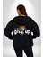 Kaplan Asla Pes Etme Kadın Erkek Baskılı Fermuarlı Kapüşonlu Hırka Sweatshirt 3
