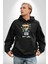 Zengin Çocuk Oyuncak Ayı Kadın Erkek Baskılı Üç Iplik Siyah Kapüşonlu Hodie Sweatshirt 1