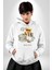 Para Babası Tatlı Oyuncak Ayı Kadın Erkek Baskılı Üç Iplik Beyaz Kapüşonlu Hodie Sweatshirt 5