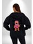 Asla Yalana Söyleme Havalı Ayıcık Kadın Erkek Baskılı Fermuarlı Kapüşonlu Hırka Sweatshirt 5