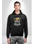 Para Babası Oyuncak Ayı Kadın Erkek Baskılı Üç Iplik Siyah Kapüşonlu Hodie Sweatshirt 3
