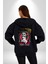 Japon Dövmeli Iskelet Kadın Kadın Erkek Baskılı Fermuarlı Kapüşonlu Hırka Sweatshirt 3