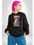 Terminatör Oyuncak Ayı Kadın Erkek Baskılı Üç Iplik Siyah Kapüşonlu Hodie Sweatshirt 1