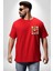 This Is Sparta Spartalı Asker Kaslı Kadın Erkek Ön Minimal Sırt Baskılı Kırmızı Pamuklu Tişört 3