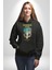 Yaz Zamanında Plaj Keyfi Kadın Erkek Baskılı Üç Iplik Siyah Kapüşonlu Hodie Sweatshirt 2