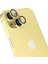 Apple iPhone 15 Plus Uyumlu Ardx Cl-15 Parmak Izi Bırakmayan Anti-Reflective Kamera Lens Koruyucu-Sar 1