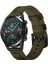 Huawei Watch Gt 3 46MM Uyumlu Krd-19 Deri Kordon Zore - Yeşil 1