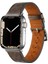 ​​​Watch 7 45MM Uyumlu Krd-76 Pu Deri Kordon Strap Kayış Zore - Gri 1
