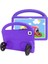 Samsung Galaxy T720 Tab S5E Uyumlu Zore Wheel Car Tekerlek Standlı Tablet Eva Silikon Kılıf-Mor 1