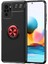 Xiaomi Redmi Note 10 Kılıf Ardx Ravel Silikon Kapak-Siyah-Kırmızı 1